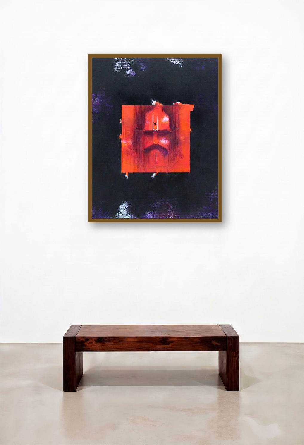Sadhu 3 (Cosmic Consciousness) by artist Amol Pawar displayed in a Scandinavian Family Room
