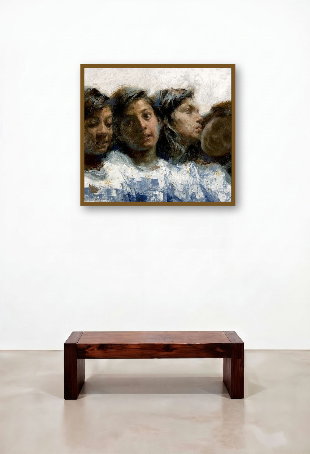 Self Conversation by artist Abhijeet Patole displayed in a Transitional Reception Area