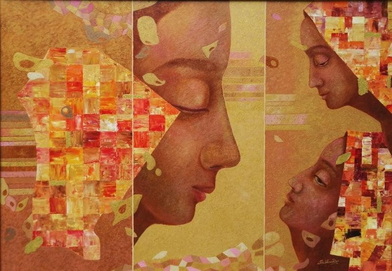 Figurative oil painting titled 'Serenity 1', 42x60 inches, by artist Shubhra Das on Canvas