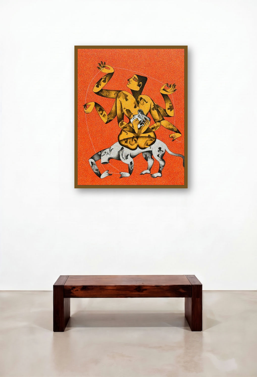 Shakti (Shakti: Embodiment of Feminine Power) by artist Chikmath Fv displayed in a Urban Loft Hotel Lobby