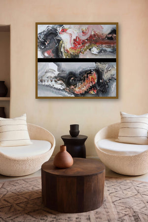 Shakti (Contrasting Currents) by artist Deepak Guddadakeri displayed in a Indian Art gallery