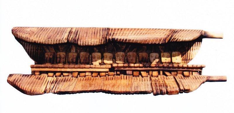 Lifestyle sculpture titled 'Shelter', 7x26x6 inches, by artist Indira Ghosh on Wood