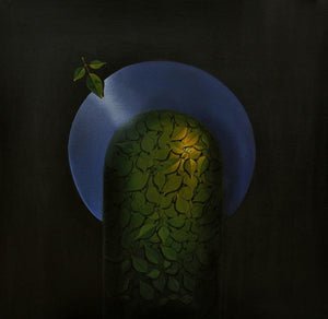 Religious acrylic painting titled 'Shiva', 36x36 inches, by artist RAJIB DEYASHI on Canvas