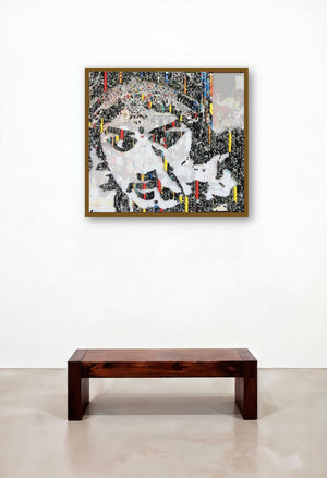Shringar (Hidden Face) by artist Vinita Dasgupta displayed in a Luxury Hotel Lobby