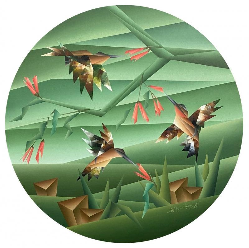 Animals acrylic painting titled 'Similarity 4', 30x30 inches, by artist Nirakar Chowdhury on Canvas