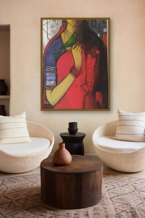 Simplicity (Untitled) by artist Sachin Sagare displayed in a Indian Art gallery