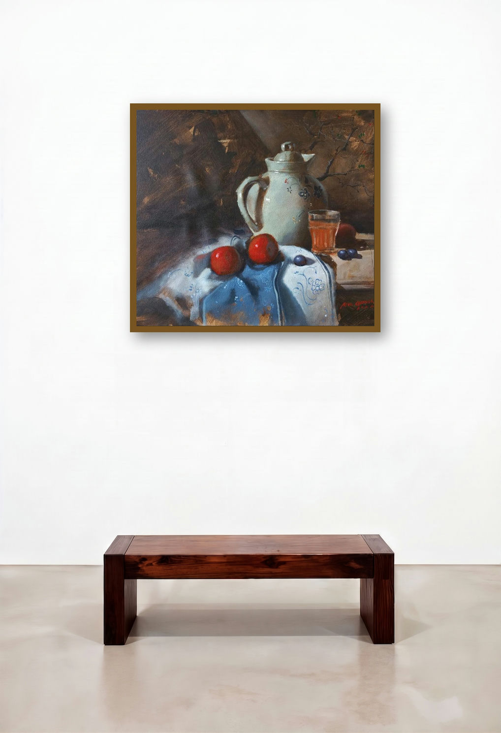 Still Life (A Quiet Moment) by artist Atul Gendle displayed in a Eclectic Family Room