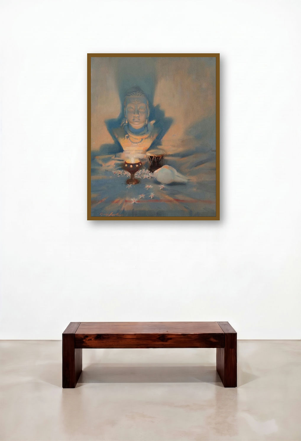 Still Life by artist Vijay Jadhav displayed in a Japandi Family Room