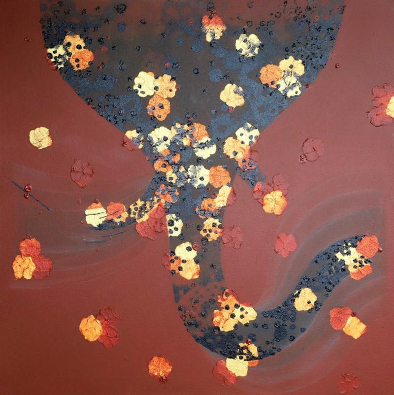 Religious acrylic painting titled 'Sumukha', 36x36 inches, by artist Asif Shaikh on Canvas