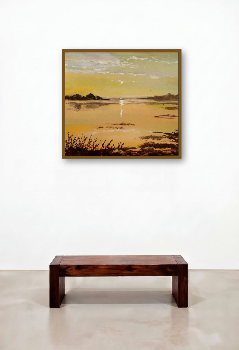 Sunrise (Golden Hour) by artist Chandrashekhar P Aher displayed in a Boutique Hotel Style Penthouse
