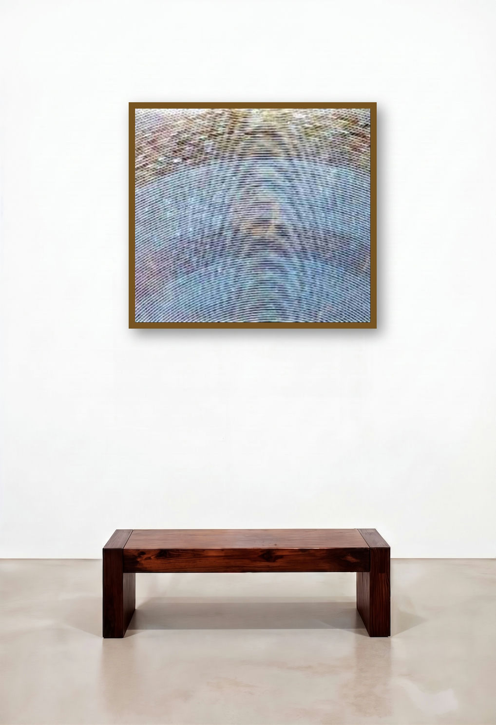 Surface (Interconnected**) by artist Ghanshyam Gupta displayed in a Modern Living Room