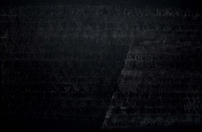 Abstract acrylic painting titled 'Swayvedan 37', 42x66 inches, by artist Lakshman Chavan on Canvas