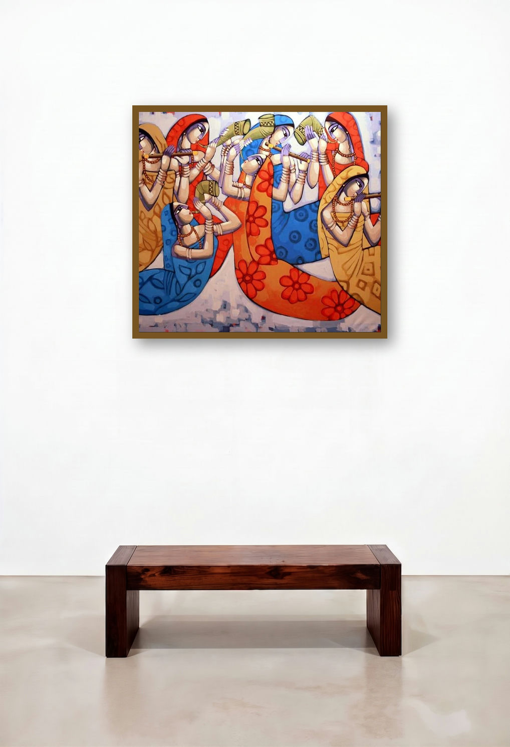 Symphony (Musical Harmony) by artist Sekhar Roy displayed in a Scandinavian Reception Area