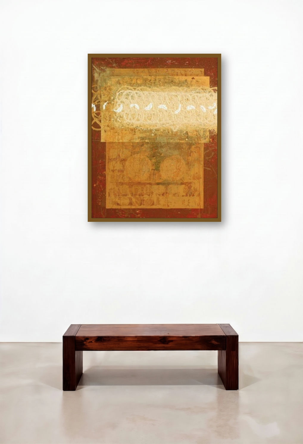 Textured Abstract I by artist Sidharth Pansari displayed in a Minimalist Dining Room