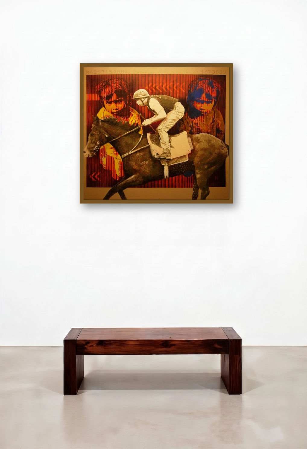 The Dream (Water Bearer) by artist Nayanjeet Nikam displayed in a Urban Loft Dining Room