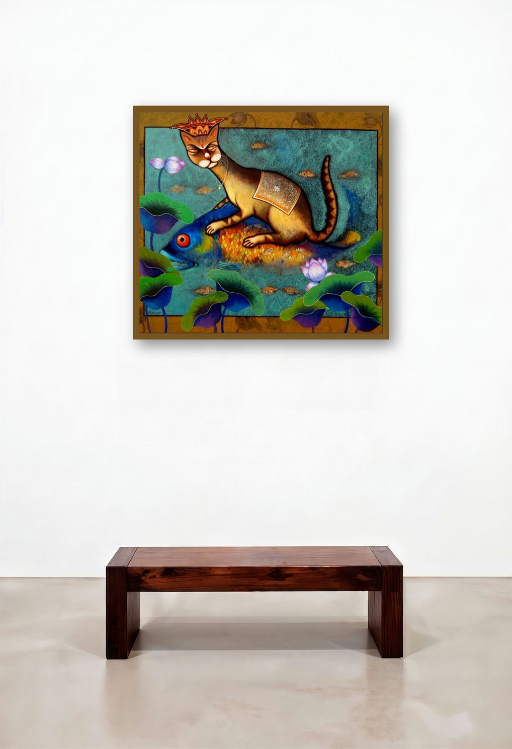 The King (Royal Dominion) by artist Nur Ali displayed in a Scandinavian Home Office