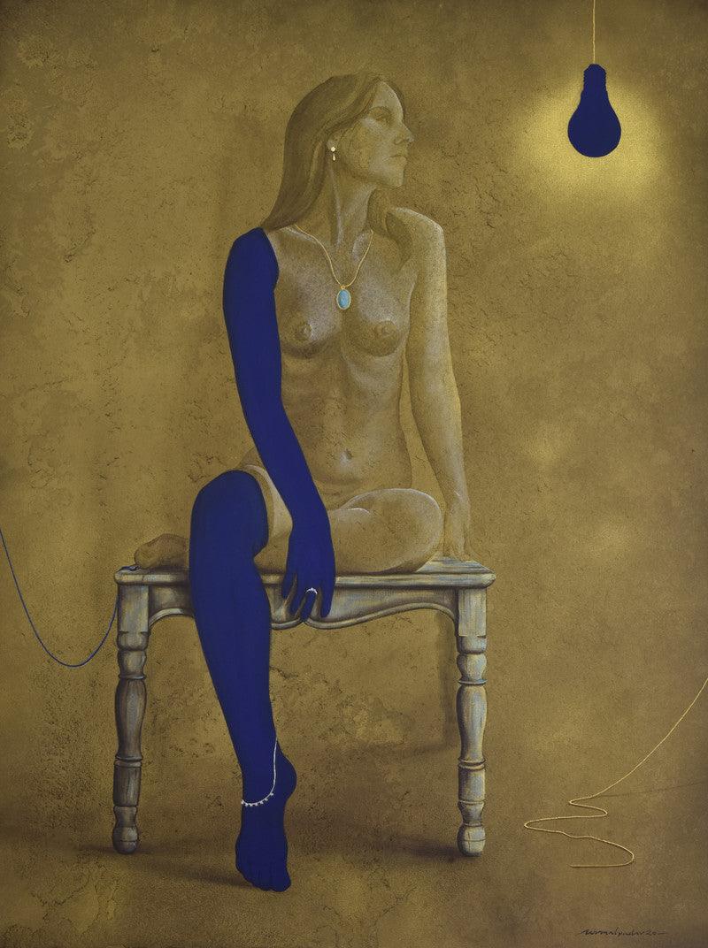 contemporary acrylic painting titled 'Transition', 36x48 inches, by artist Nirmal Yadav on Canvas