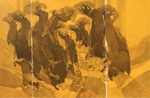 Nature acrylic painting titled 'Tree', 78x48 inches, by artist Siddharth Shingade on Canvas