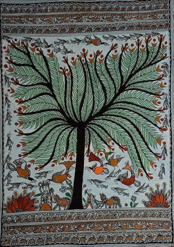 Tree Of Life Traditional Art by Mithilesh Jha | ArtZolo.com