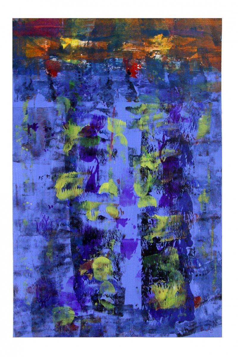 Abstract acrylic painting titled 'UNTITLED', 20x12 inches, by artist BINDU PRAJAPATI on Canvas