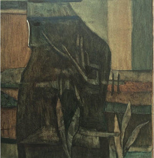 Figurative oil painting titled 'UNTITLED', 24x24 inches, by artist Umesh Bhoi on Canvas