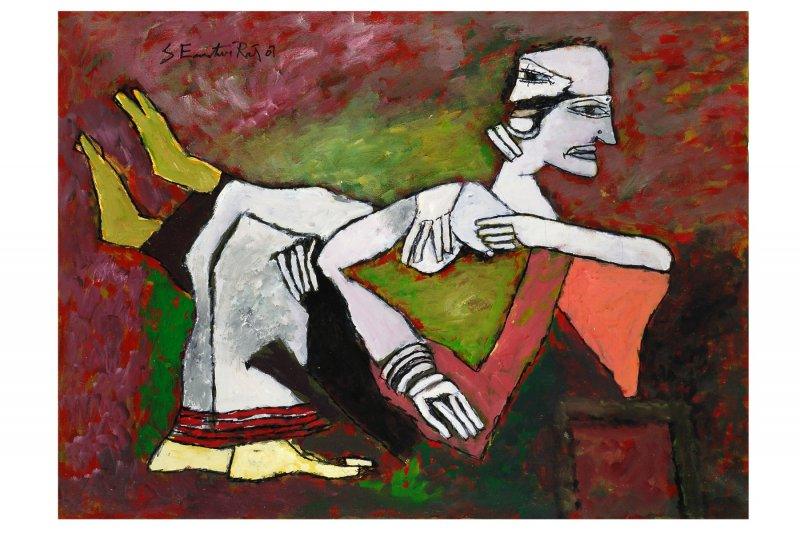 Figurative oil painting titled 'UNTITLED', 30x40 inches, by artist A.P.S. EASTER RAJ on Canvas