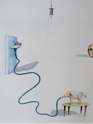 Animals watercolor painting titled 'Untitle', 12x16 inches, by artist Sanjay Kumar on Paper
