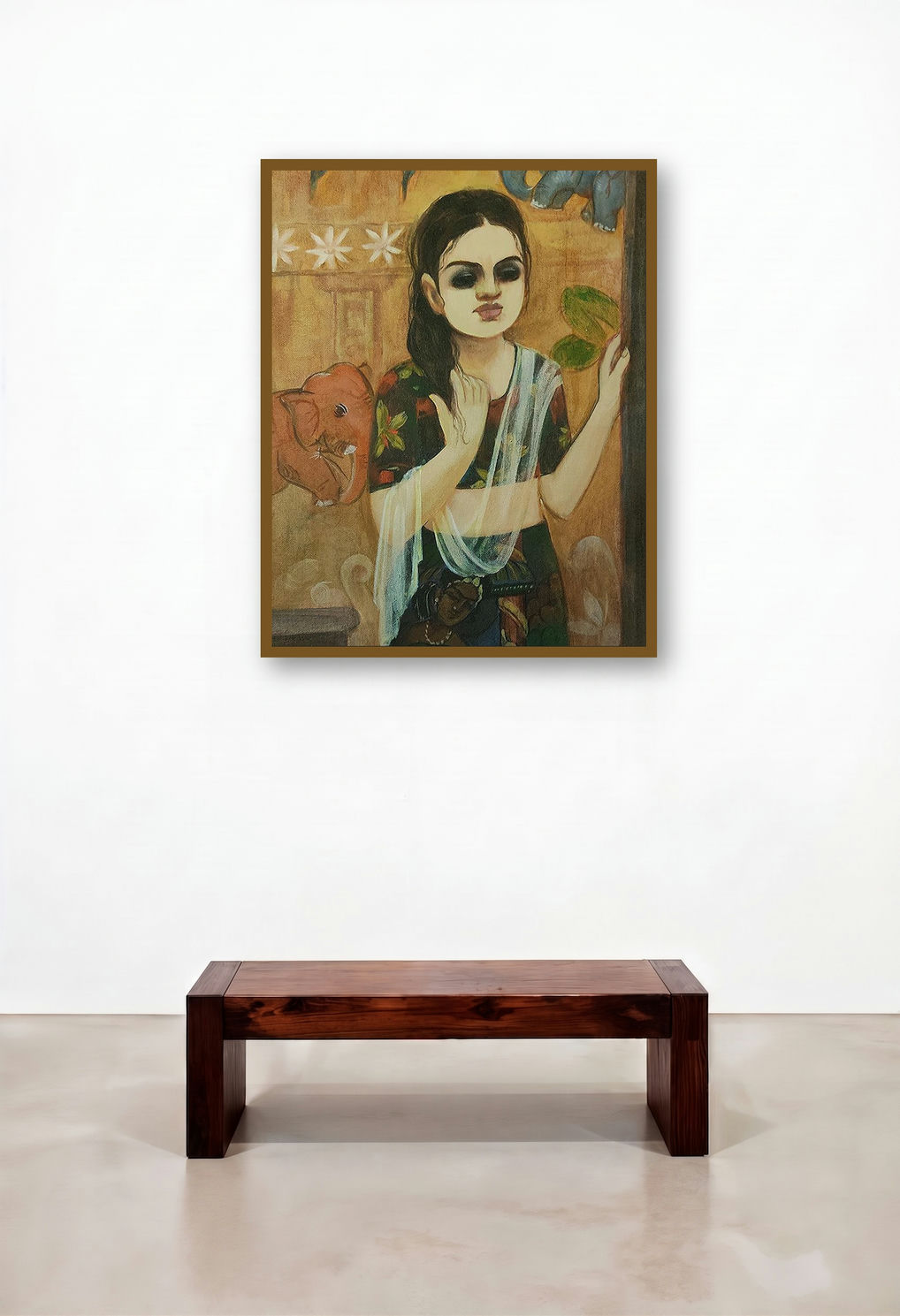 Untitled 01 by artist Anil Mahajan displayed in a Classic Foyer