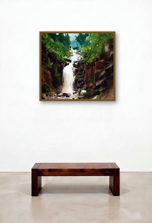 Untitled 1 (The Hidden Cascade) by artist Azharuuddin Inamdar displayed in a Art Deco Home Office