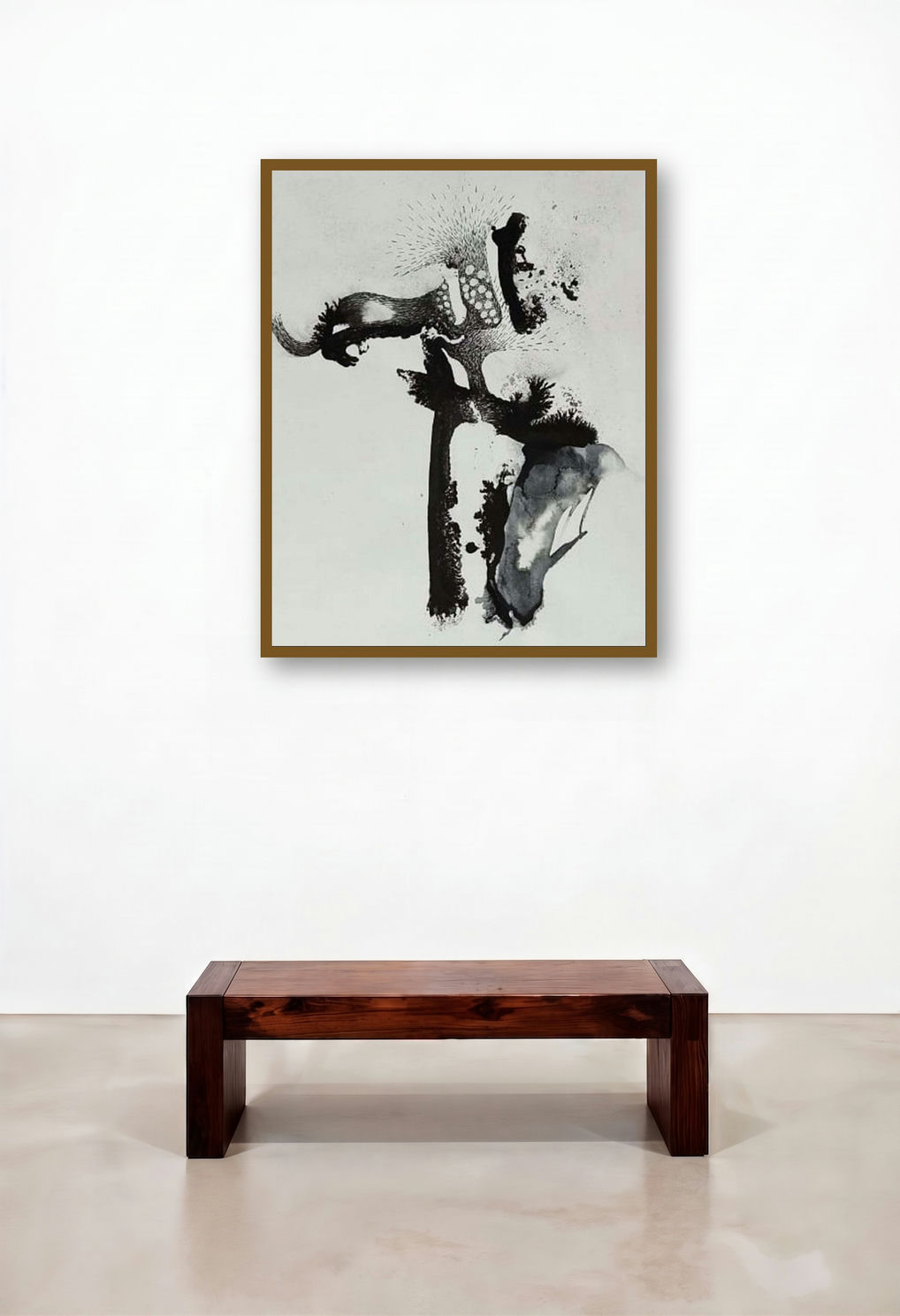 Untitled 1 (Abstract Eruption) by artist Huma Khan displayed in a Coastal Study