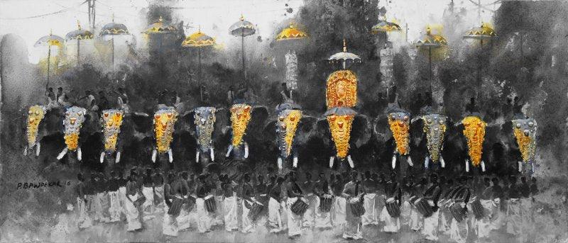 Animals acrylic painting titled 'Untitled 1', 18x42 inches, by artist Pankaj Bawdekar on Canvas