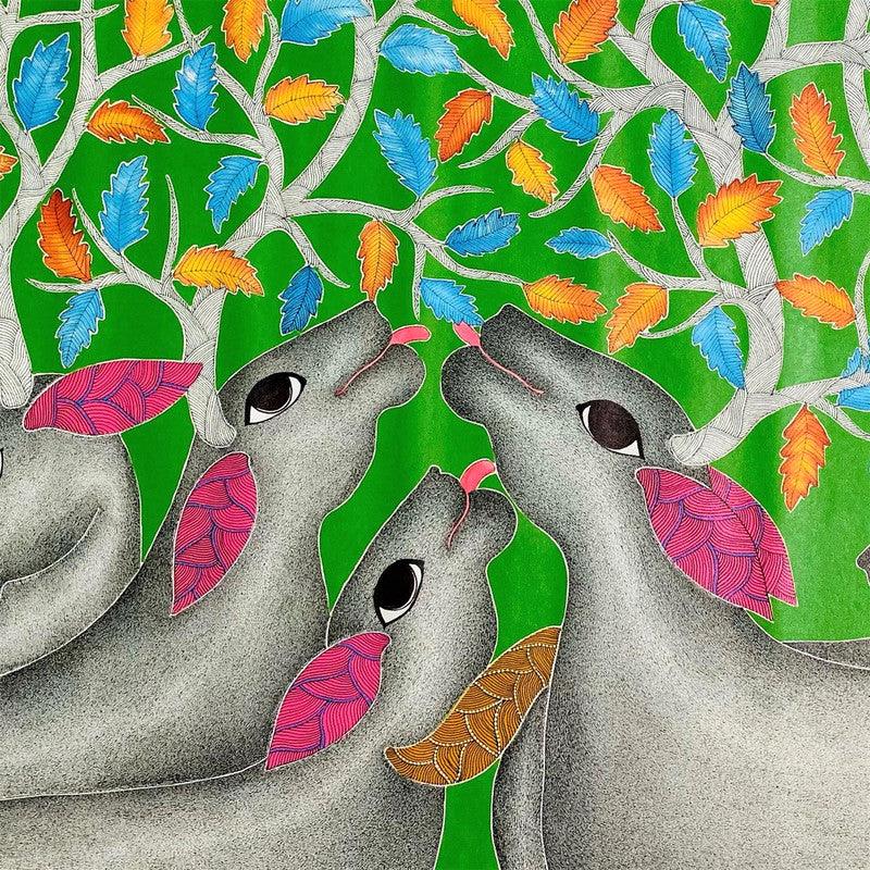 Figurative acrylic painting titled 'Untitled 1', 30x22 inches, by artist Venkat Shyam on Acid Free Paper