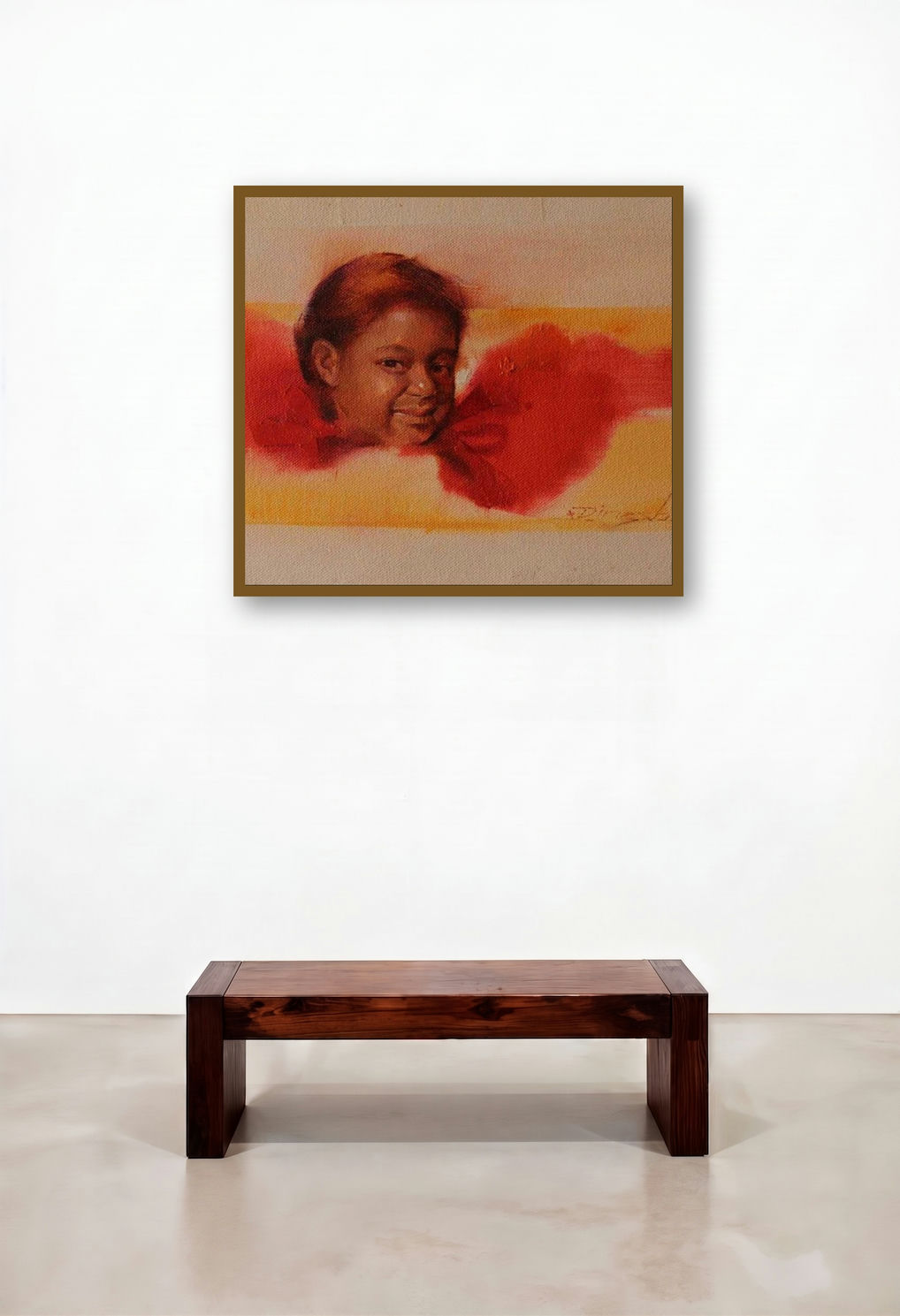 Untitled 1 by artist Dinesh Mane displayed in a Luxury Library