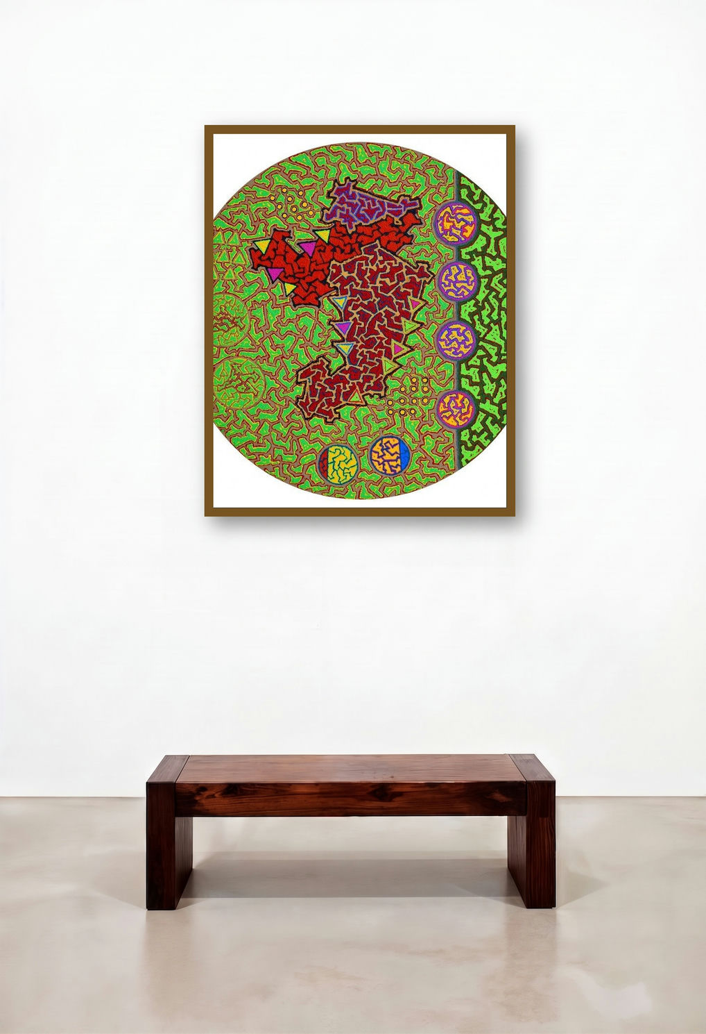 Untitled 1 (The Universe Within) by artist Nitin Dongare displayed in a Transitional Living Room
