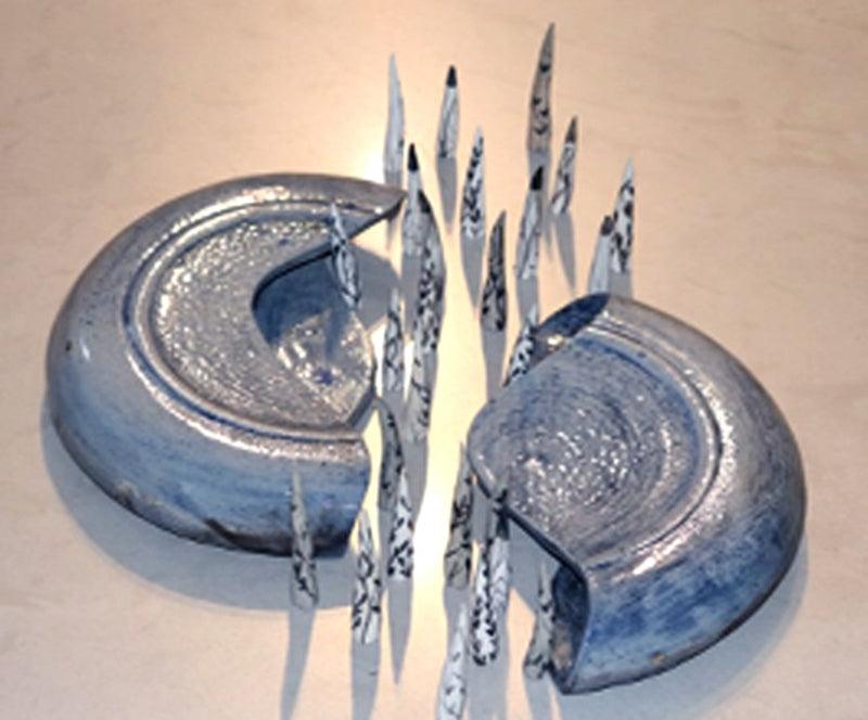 Abstract sculpture titled 'Untitled 1', 36x24x12 inches, by artist Biswajita Moharana on Ceramic