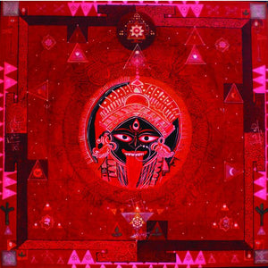 Religious mixed media painting titled 'Untitled 1', 30x30 inches, by artist Atin Mitra on Canvas