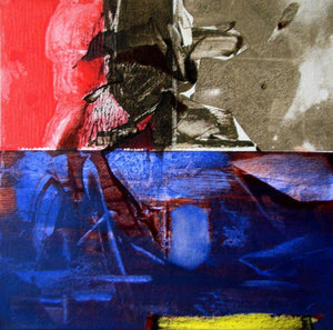 Abstract acrylic painting titled 'Untitled 1', 12x12 inches, by artist Dnyaneshwar Ingle on Canvas