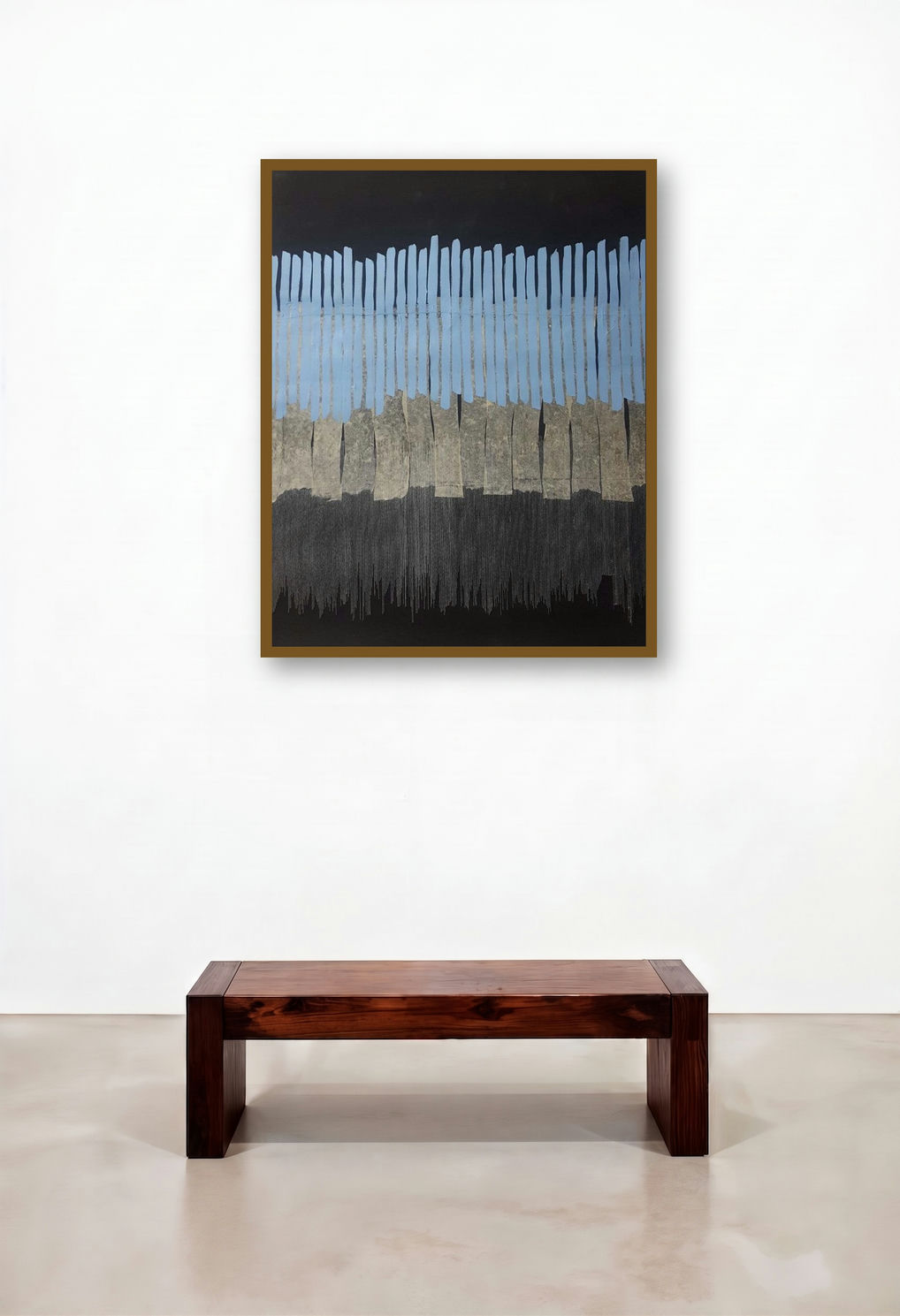Untitled 1 (Blue Horizon) by artist Megha Madan displayed in a Transitional Penthouse