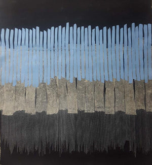 Abstract mixed media painting titled 'Untitled 1', 30x30 inches, by artist Megha Madan on Canvas