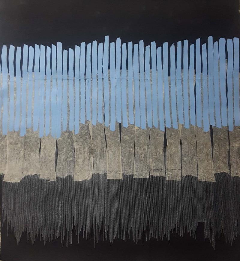 Abstract mixed media painting titled 'Untitled 1', 30x30 inches, by artist Megha Madan on Canvas