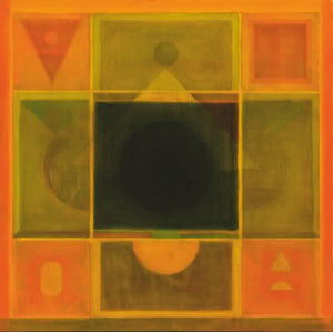 pattern oil painting titled 'Untitled 1', 48x48 inches, by artist Khushal Khairnar on Canvas