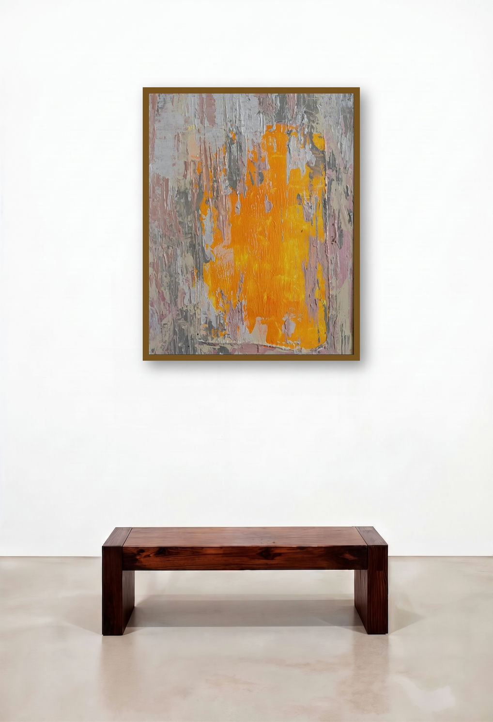 Untitled 1 (Burst of Sunshine) by artist Deepashri Sakat displayed in a Art Deco Library