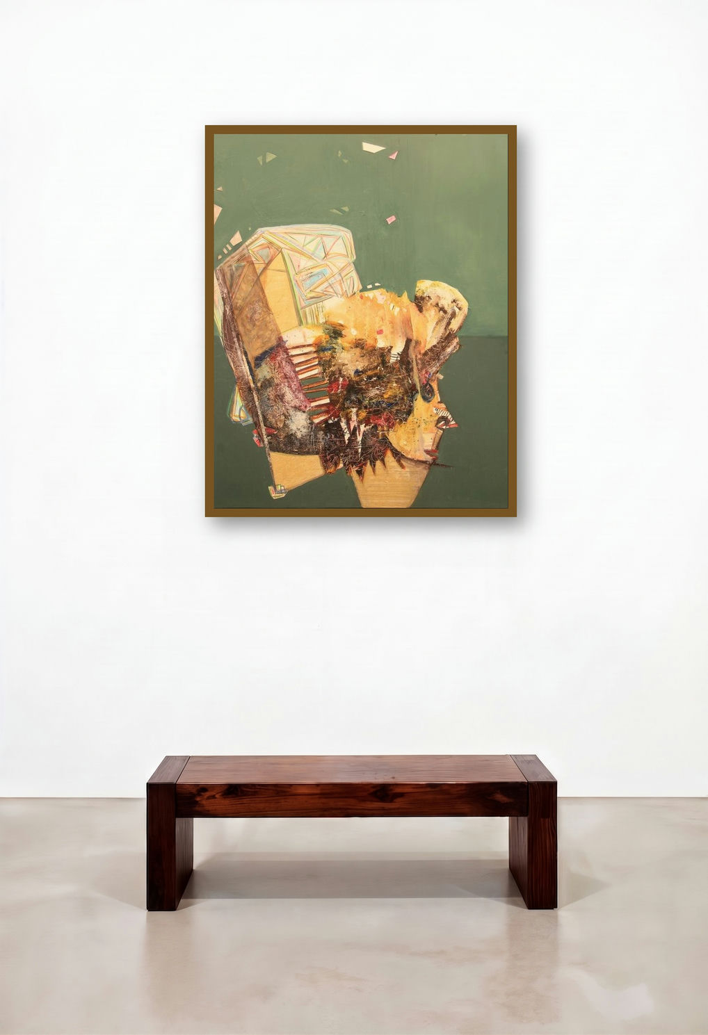 Untitled 1 (Unveiling the Unknown) by artist Chandra Bhushan Srivastava displayed in a Designer Home Office
