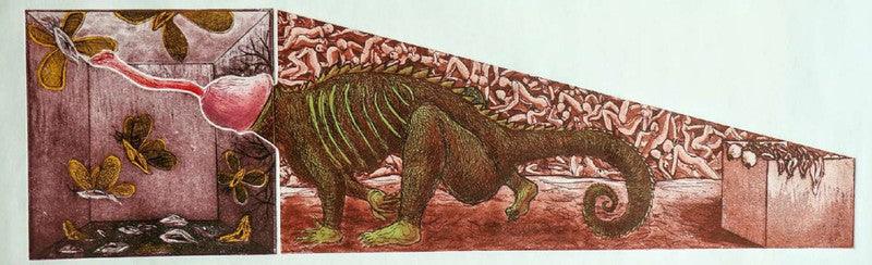 contemporary printmaking titled 'Untitled 1', 11x34 inches, by artist Charandas Jadhav on Paper