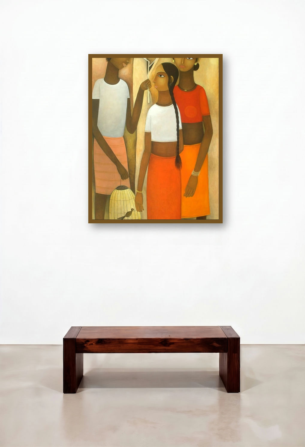 Untitled 1 by artist Mohan Naik displayed in a Scandinavian Reception Area