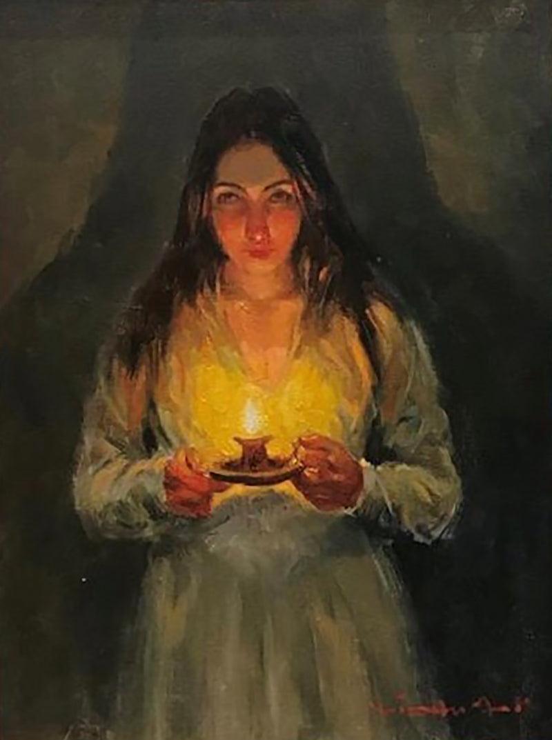 Figurative oil painting titled 'Untitled 1', 24x18 inches, by artist Vishwa Sahni on Canvas