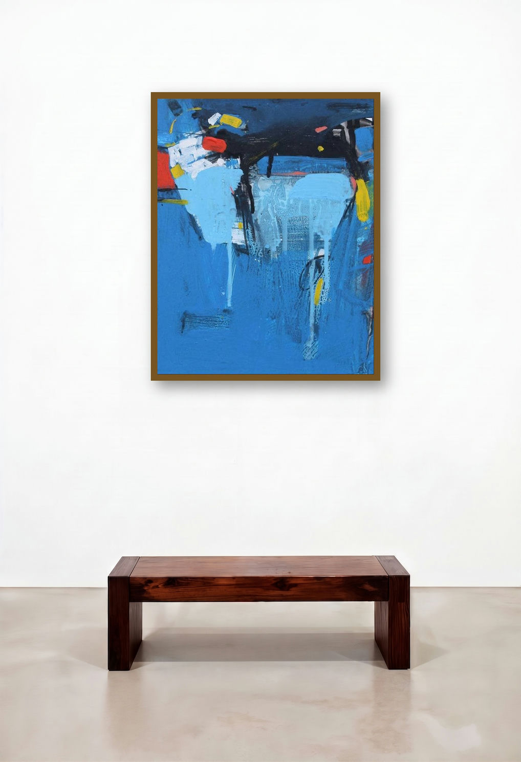 Untitled 1 (Azure Expressions) by artist Yuvraj Devkar displayed in a Elegant Study