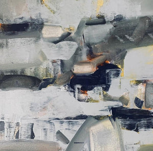 Abstract oil painting titled 'Untitled 1', 24x24 inches, by artist Harshit Bondre on Canvas