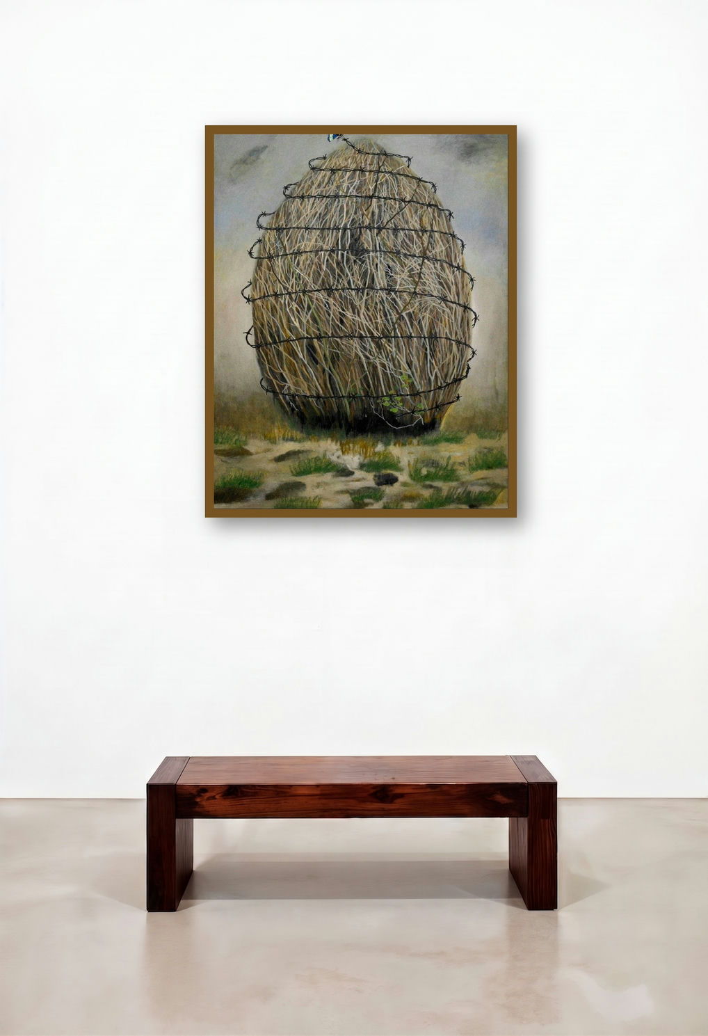 Untitled 1 (The Boundless) by artist Haraprasad Tripathy displayed in a Designer Executive Office