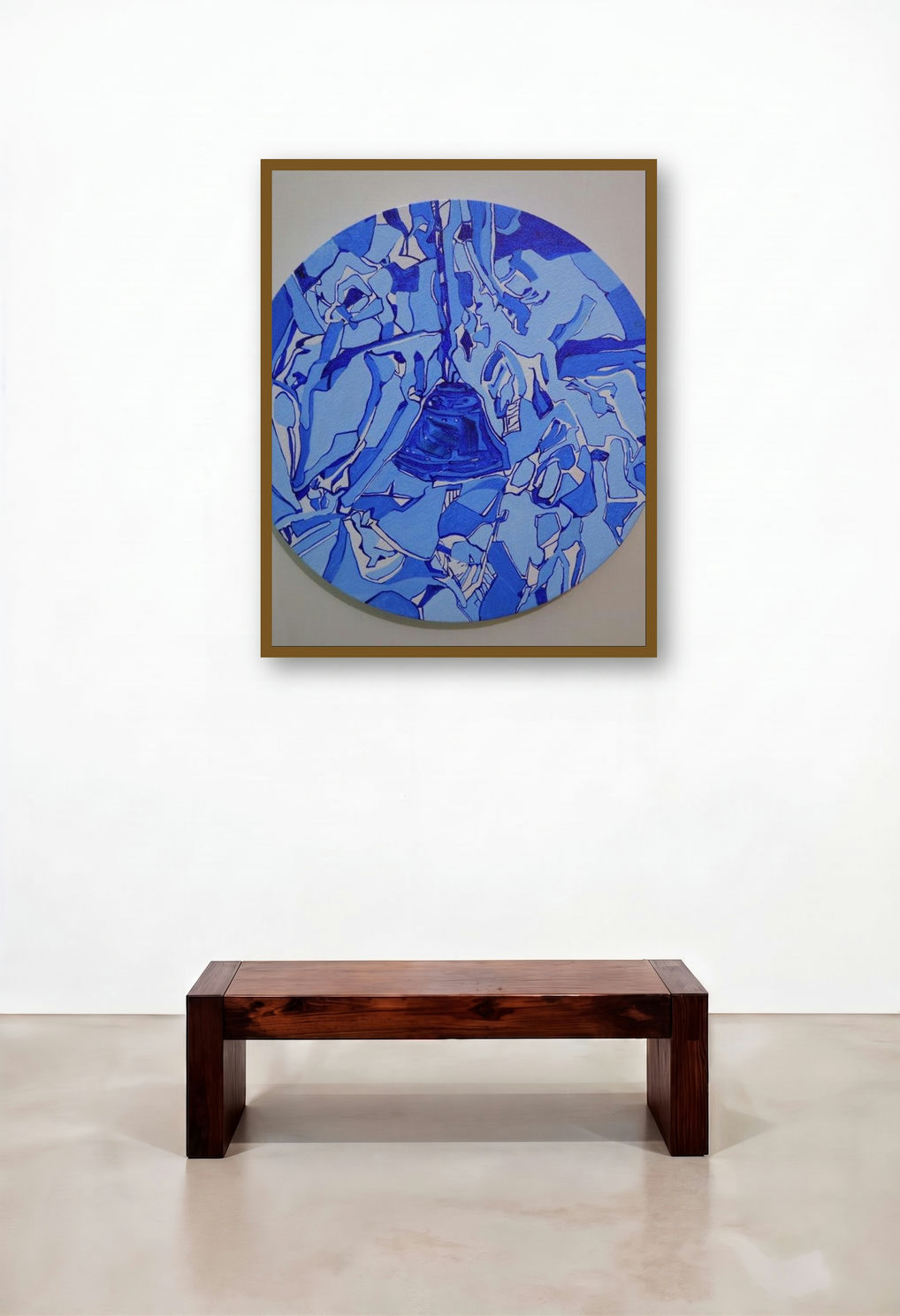 Untitled 1 (Serene Serenity) by artist Meena Pathak displayed in a Classic Hotel Lobby